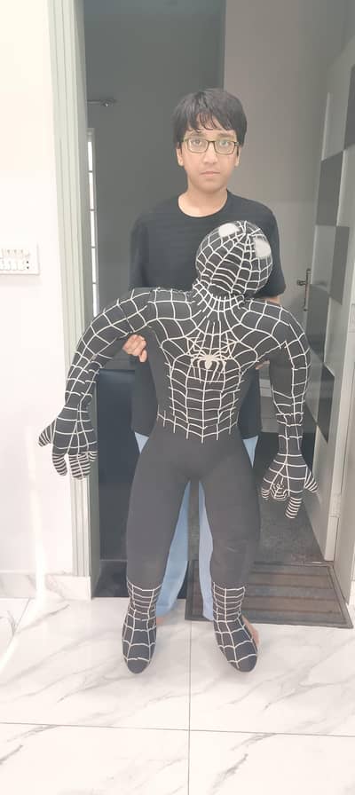Black spiderman like new/ size 4.5 feet/stuffed toy/birthday gift