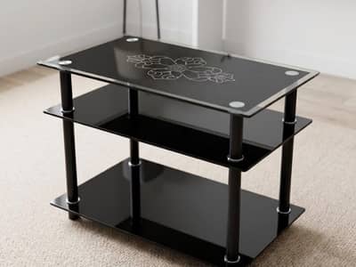 Glass top center table