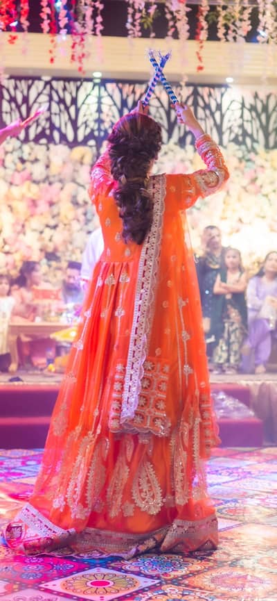 Hania Amir ORANGE AFROZEH BRIDAL MAXI