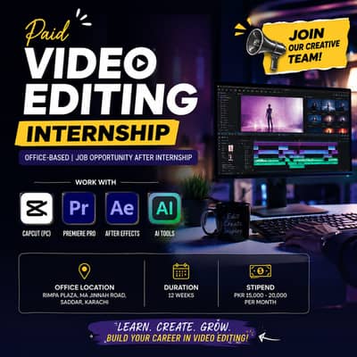 Paid Video Editing Internship (Office-Based)