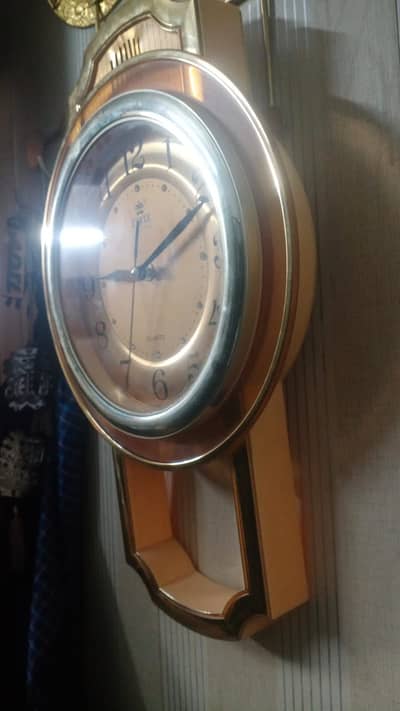 Golden color clock