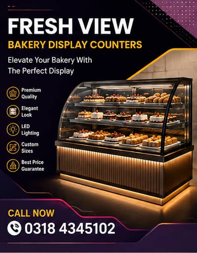 Bakery Display Counter | Chiller | Salad Bar | Cakes & Cupc