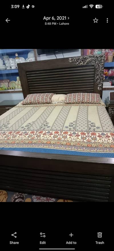 Bed Set bilkul saf without side tables