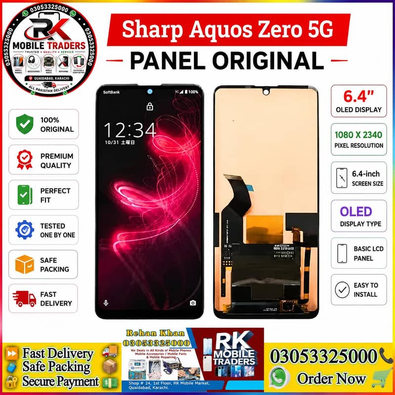 Sharp Aquos Zero 5G Basic Original LCD Panel OLED Display Replacement 2