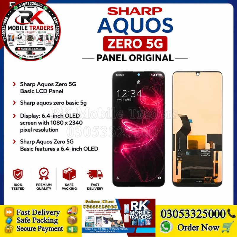 Sharp Aquos Zero 5G Basic Original LCD Panel OLED Display Replacement 4