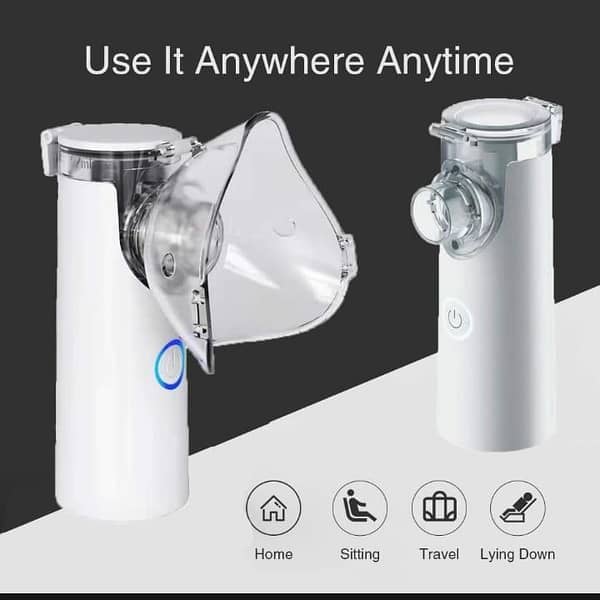 Portable Nebulizer For Asthma Inhaler Nebulizer Machine For Kids And Adults Medical asthma nebulizer Soundless Nebulizer (Mini / handheld) (Mesh Nebuliser) (For Kids & Adults)