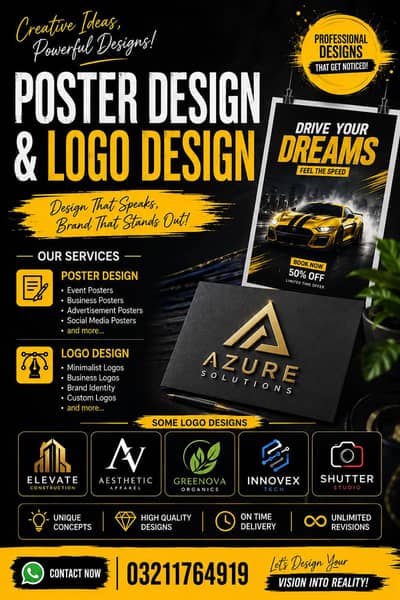Professional Logo or Poster Design starting from Rs. 499