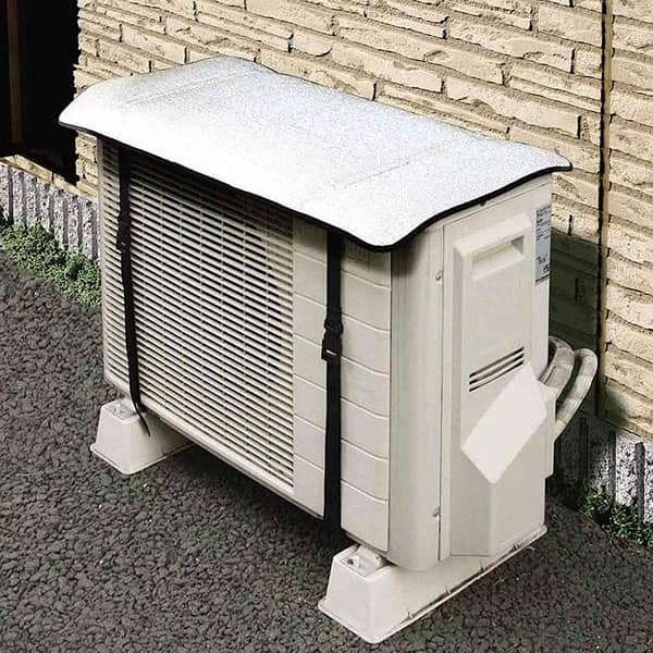 AC Outdoor Unit Cover in Aluminum Foil – Water and Heat Shield for 1 Ton and 1.5 Ton Units