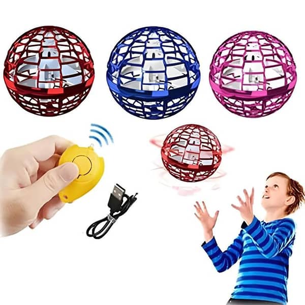 Flying Spinner Fidget Toy: Flying Ball with Hand Gesture Control and RGB Lights | FlyNova Pro Mini Gyro Sphere