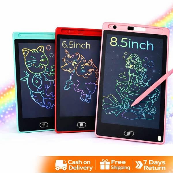 Educational LCD Drawing Tablet for Kids, 12-inch Digital Erasable Educational Toy, Multicolor 2-Pack with Stylus - Unisex, Age 3-8