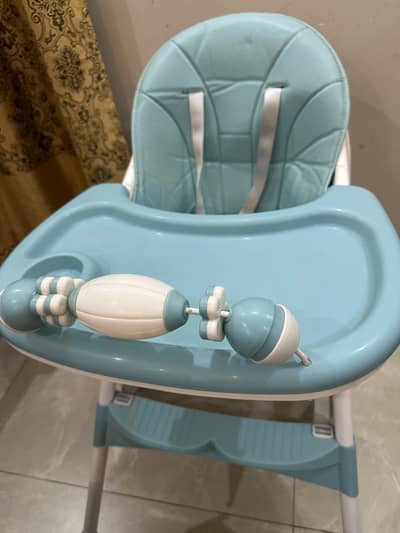 Adjustable Baby High Chair with Tray & Wheels – Excellent Condition