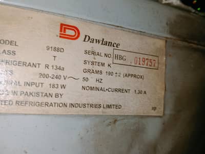Dawlance refrigerator for sale