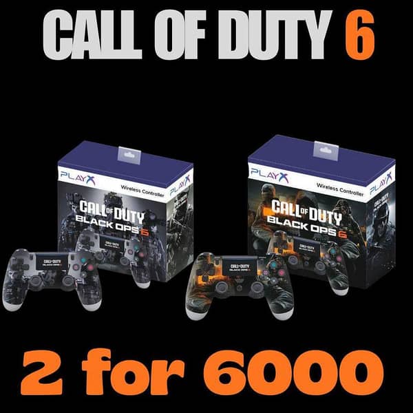 Pack of 2 Wireless PS4 Controllers – Call of Duty Edition | DualShock Gamepads with Bluetooth, Vibration & Rechargeable Battery for PlayStation 4