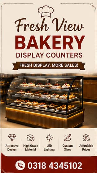Bakery Display Counter | Chiller | Salad Bar | Sweet Counters