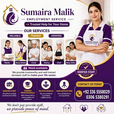 Maid / House Maids / cook / chef / Baby Sitter Filipino maid available