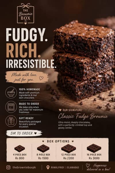 Fudge Brownies available