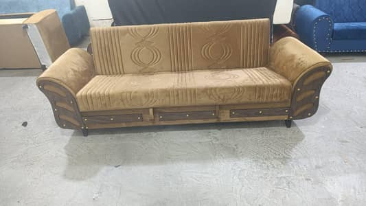 wooden sofa cumbed