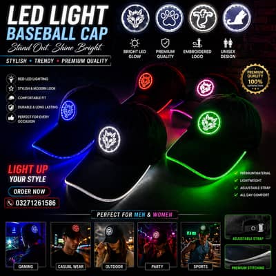  LED Light Baseball Cap | Stylish Unisex Glowing Cap 