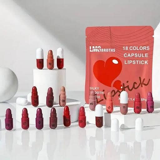 PACK OF 18 Capsule SHAPE FOR GIRLS & FOR WOMEN LIPSTICK