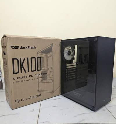 Darkflash DK100 Gaming Case (With Box & Deepcool RGB Fan)
