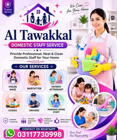 House maid/Babysitter/Patient attendant/cooks/drives available
