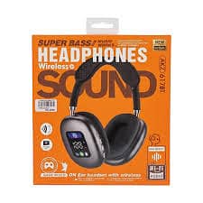 AKZ 617BT Wireless Bluetooth Over-Ear Headphones with LED Display