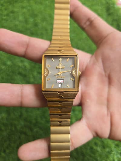 sunstar swister watch 23K GOLD ELECTROPLATED
