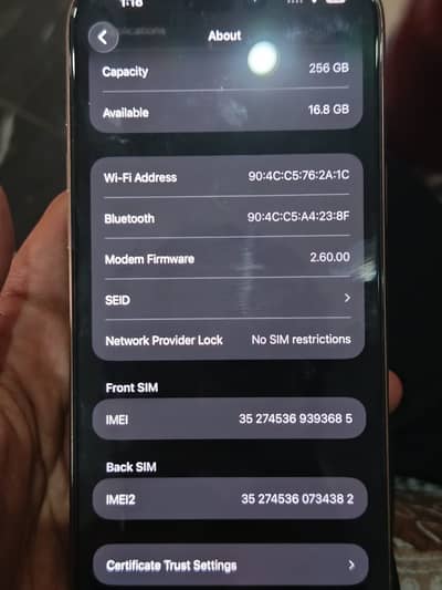Apple iPhone 16 Pro Max physical dual 256 gb non pta