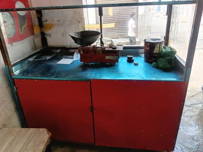 counter for burger and shawarma