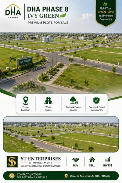 Own a Premium Plot in DHA Phase 8 IVY Green | Prime Residential Location | High Return Investment