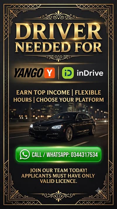 indrive yango pr gari chlny Kay Liya driver chya