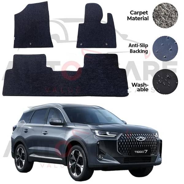 Chery Tiggo 7 Fitting Carpet Floor Mat 3PCS - Model 2026