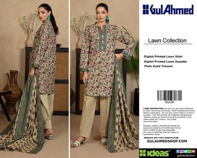 ideas by Gull Ahmad 3pcs printed suit
