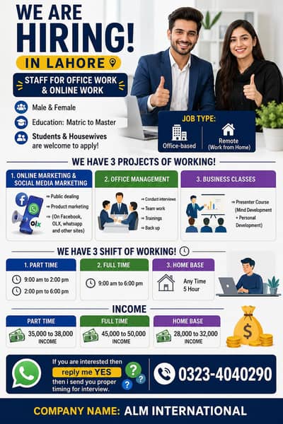 Office & Online Work Opportunities