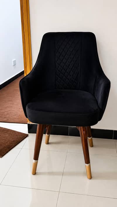 2 premium luxury dining chairs for sale