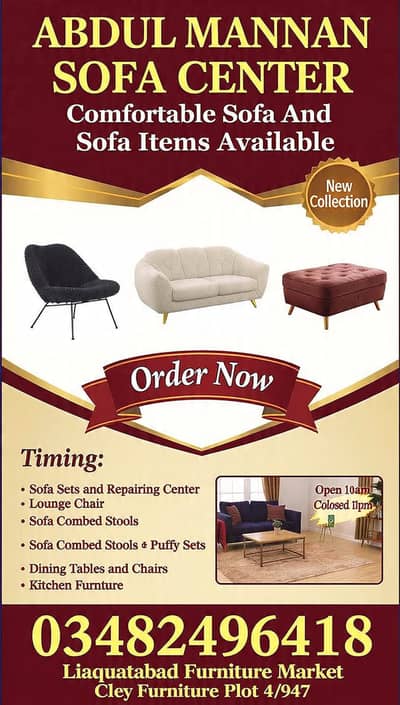 Sofa set - 5 seatr sofa - 6 seater sofa - L shape sofa - sofa cum bed