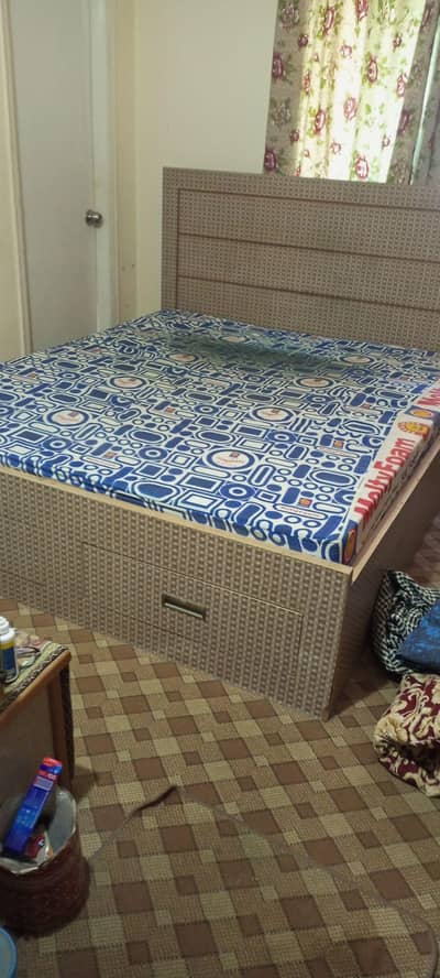 double bed with mattress