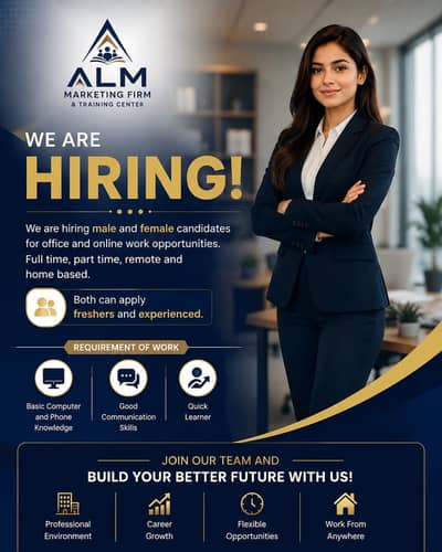 We are  Hiring  Staff for Office and Home Based.