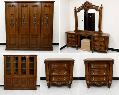 Luxury Solid Wooden Bedroom Furniture Set
