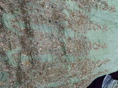 Faiza Saqlain – Mint Green Bridal Lehenga Choli with Dupatta
