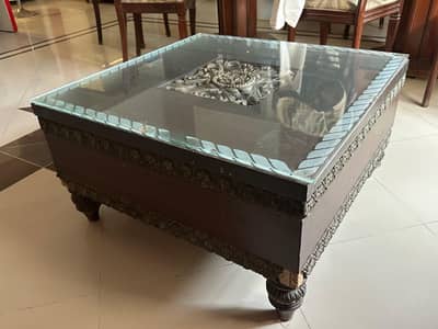 wooden center table square shaped