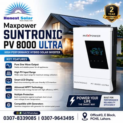 MaxPower SUNTRONIC PV 8000 Ultra Hybrid Solar Inverter | 8KW | New