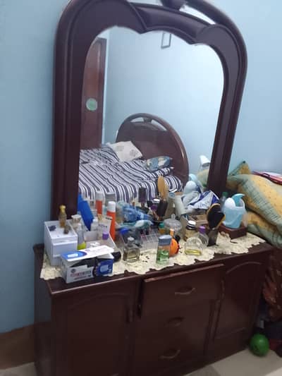 used double bed with matress side tables and matress