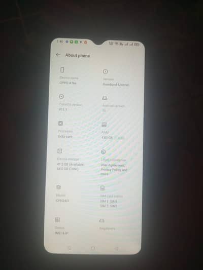 OPPO A16e 4 64 ma ha