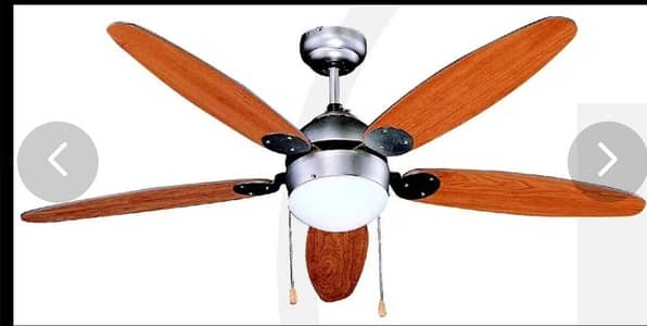 Decorative Wooden Ceiling Fan with Led Light 52"