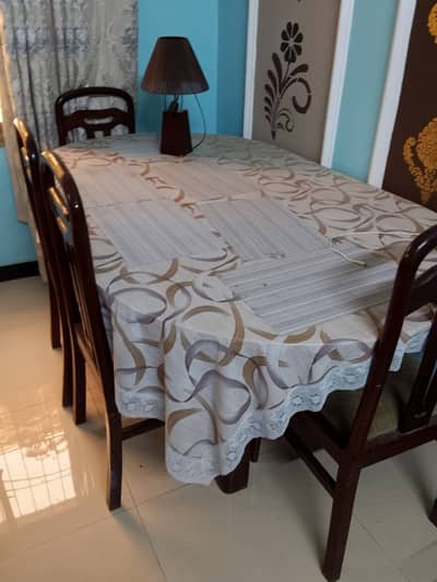 dining table with six chairs