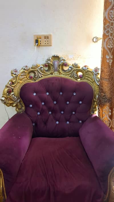 Pure wooden sofa set deco painted