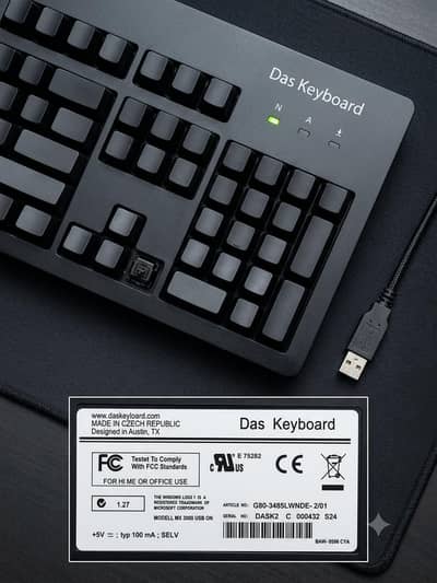 Rare Das Keyboard Original | Mechanical Feel / Blank Keycaps