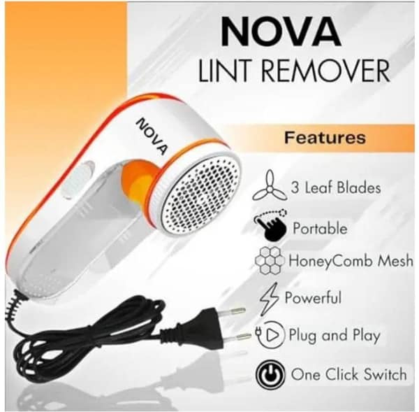 Household Clothes Shaver Fabric Lint Remover Fuzz Electric Fluff portable Brush&blade Professional Lint Remover (Premium Quality with Extra Blades)