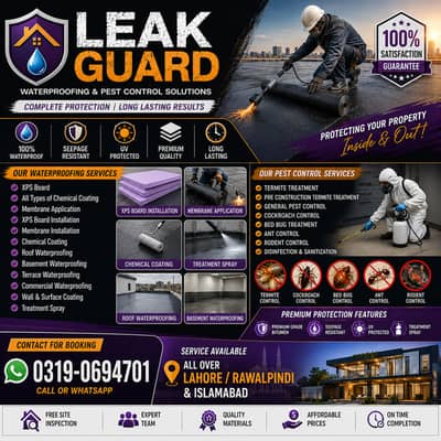 Waterproofing & Pest Control Services | Roof, Basement, Terrace & Ter